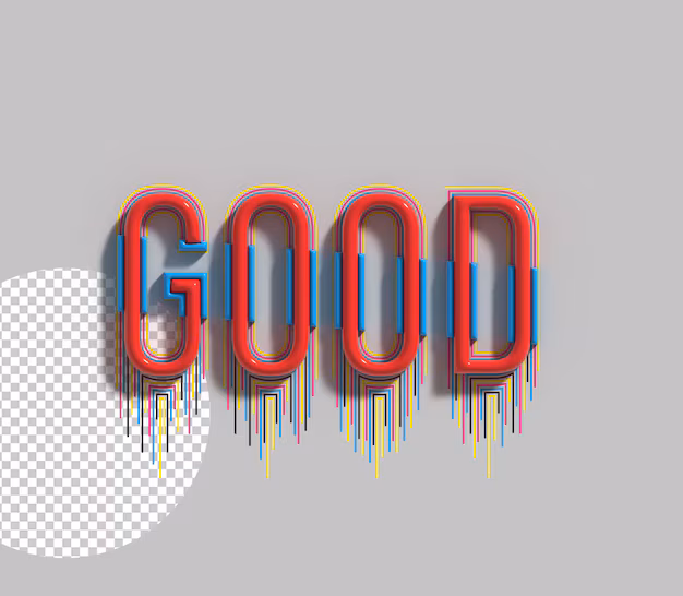 An open 3D of the word "Good" to depict a good God.