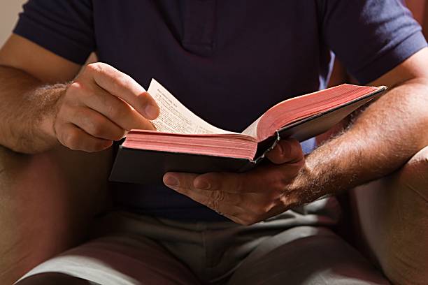 A man reading the Bible