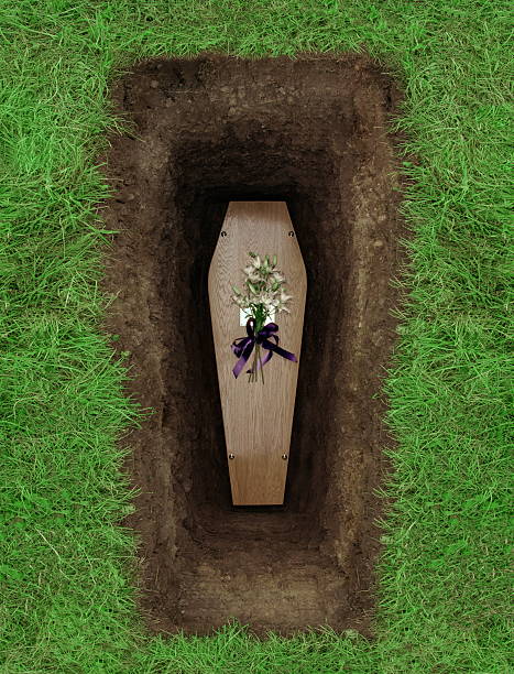 A coffin in the grace showing how Jesus assures our destiny 